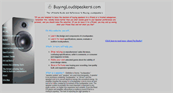 Desktop Screenshot of buyingloudspeakers.com