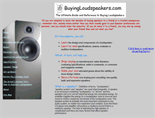 Tablet Screenshot of buyingloudspeakers.com